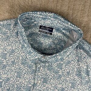 Ben Hogan Polo Shirt Mens 3XL XXXL Blue All Over Print Golf Performance